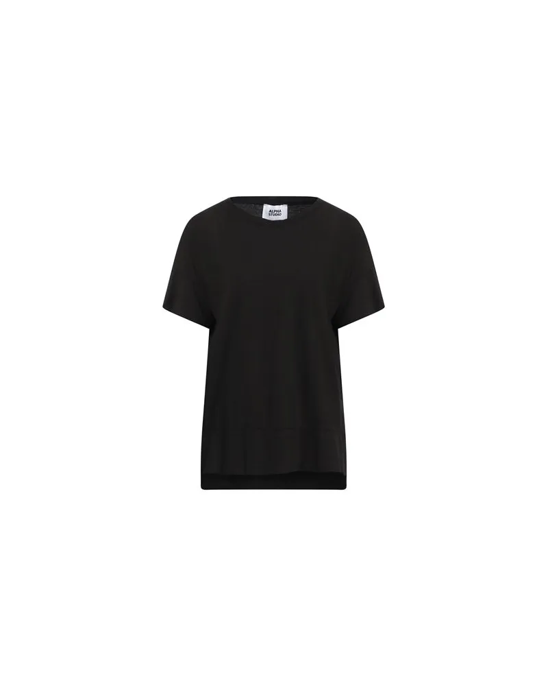 Alpha Studio TOPS - T-shirtsauf YOOX.COM Schwarz
