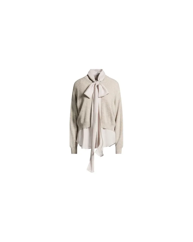 Brunello Cucinelli STRICKWAREN - Pulloverauf YOOX.COM Hellgrau