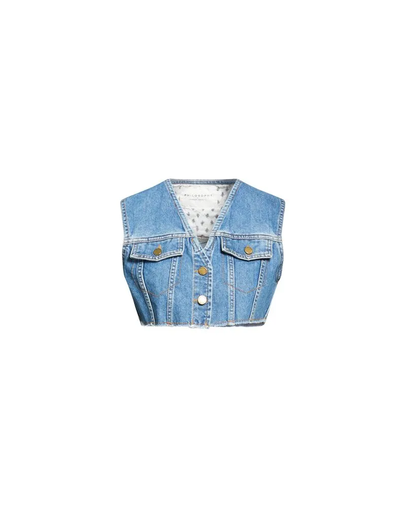 Philosophy Di Lorenzo Serafini JACKEN & MÄNTEL - Jeansjacken/Mäntelauf YOOX.COM Blau