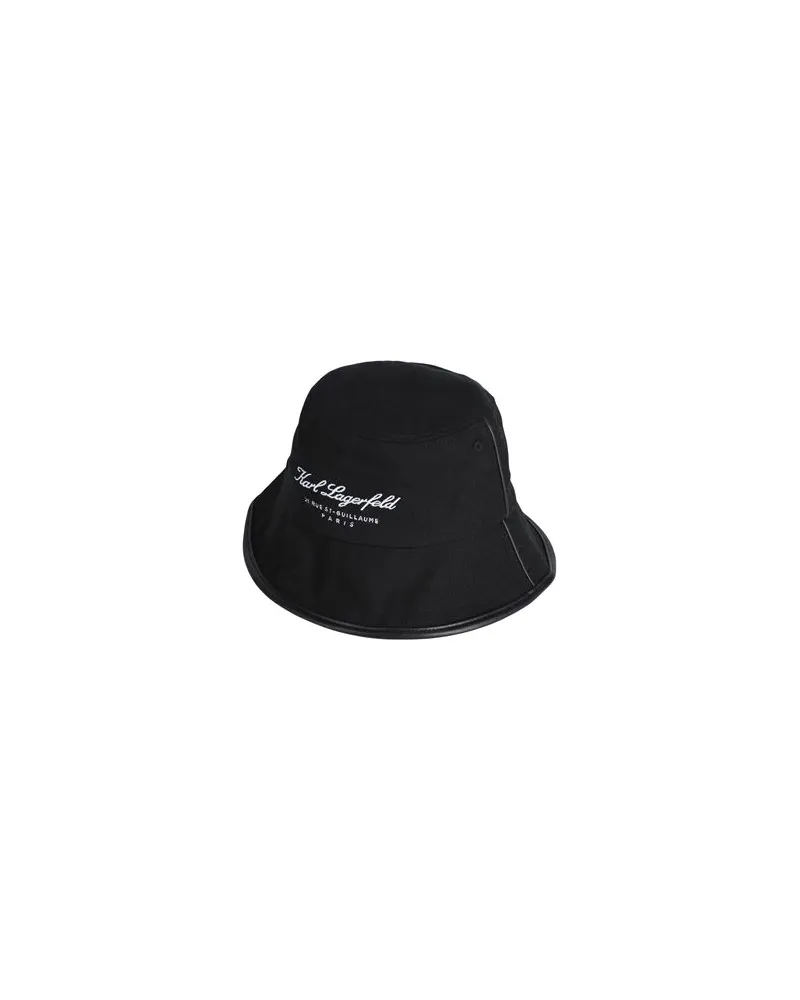 Karl Lagerfeld HOTEL KARL CANVAS BUCKET  - ACCESSOIRES - Mützen & Hüteauf YOOX.COM Schwarz