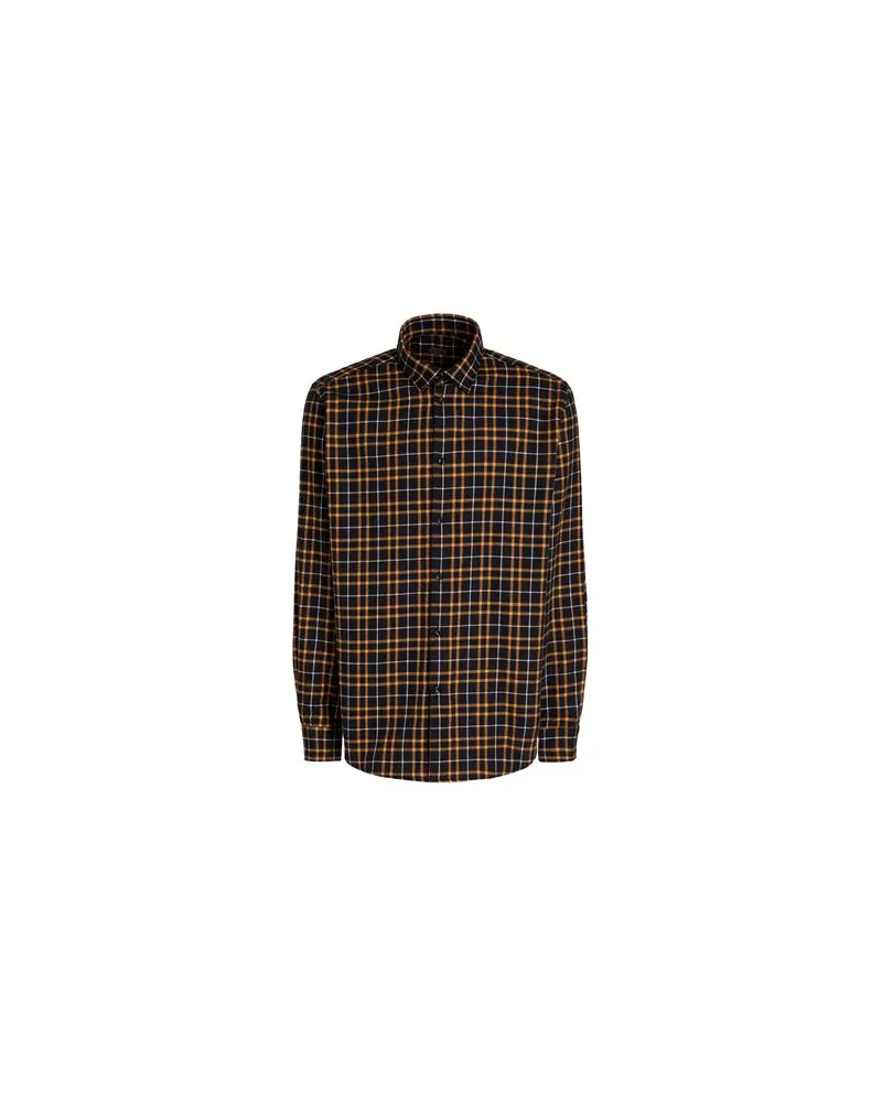 8 by Yoox COTTON FLANNEL SHIRT   - TOPS - Hemdenauf YOOX.COM Schwarz