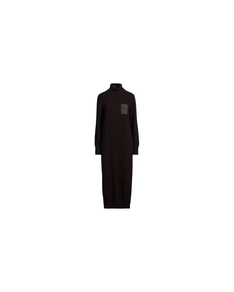Peserico KLEIDER - Midi-Kleiderauf YOOX.COM Dunkelbraun