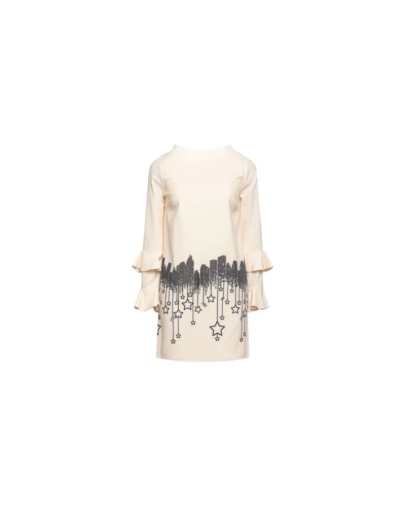 Elisabetta Franchi KLEIDER - Mini-Kleiderauf YOOX.COM Cremeweiß
