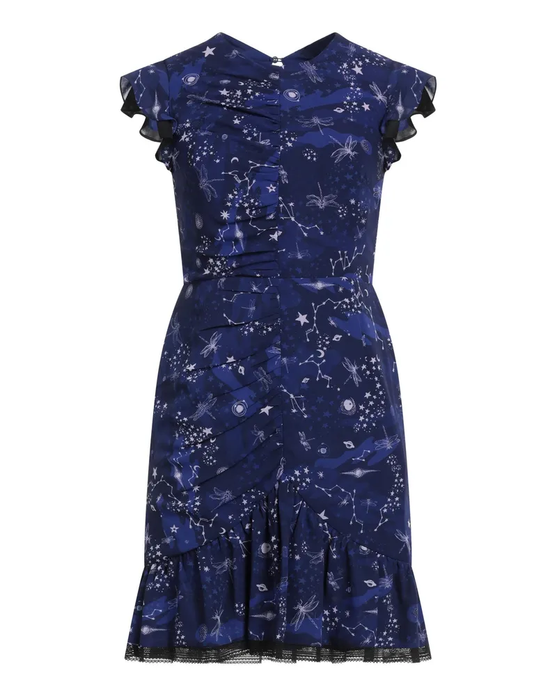 Three Floor Mini-Kleid Marineblau