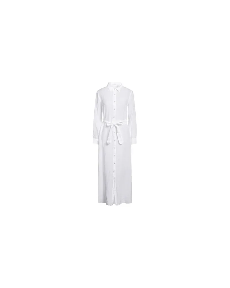 120% Lino KLEIDER - Maxi-Kleiderauf YOOX.COM Weiß