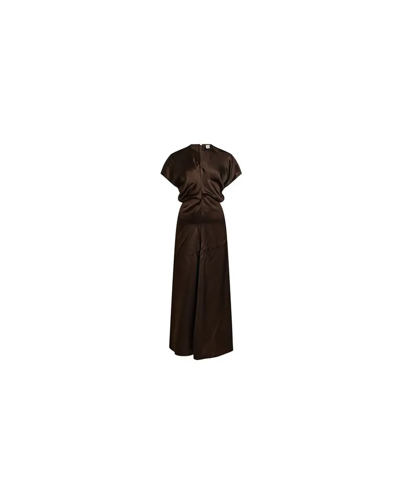 Totême KLEIDER - Maxi-Kleiderauf YOOX.COM Schokobraun