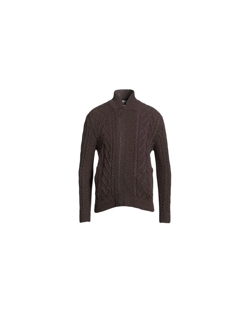 Paolo Pecora Milano STRICKWAREN - Strickjackenauf YOOX.COM Schokobraun