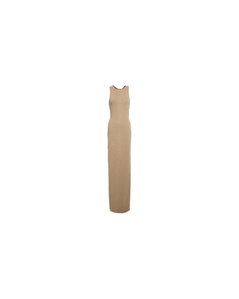 Elisabetta Franchi KLEIDER - Maxi-Kleiderauf YOOX.COM Beige