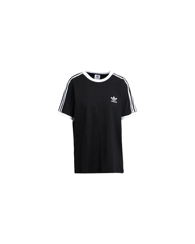 adidas ADICOLOR CLASSICS 3 STRIPES TEE  - TOPS - T-shirtsauf YOOX.COM Schwarz
