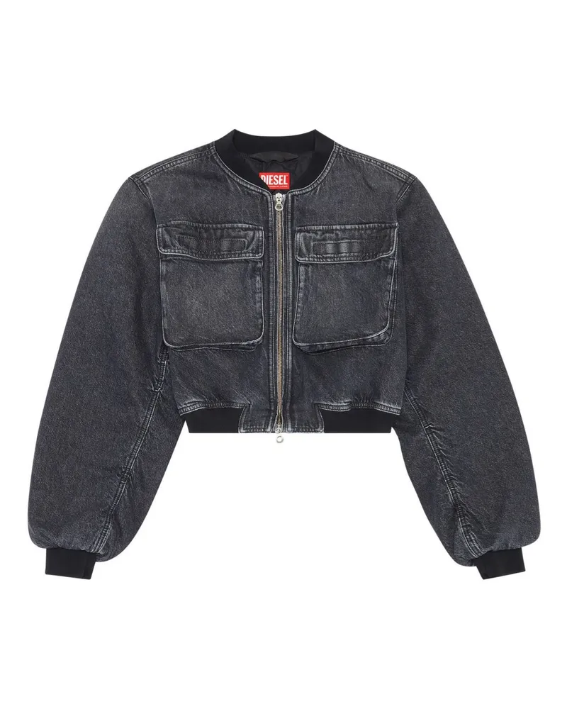 Diesel Jeansjacke/-mantel Schwarz