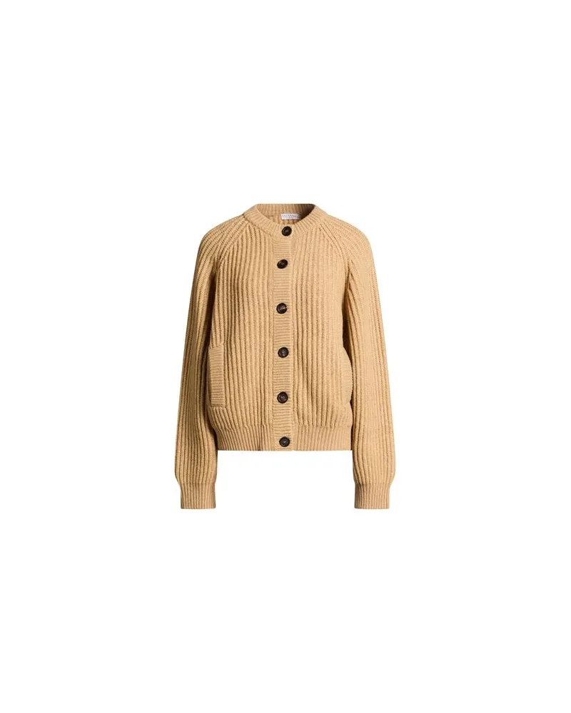 Brunello Cucinelli STRICKWAREN - Strickjackenauf YOOX.COM Sand
