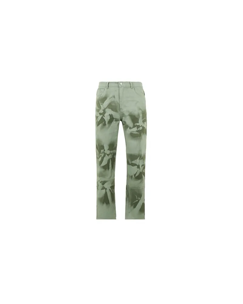 8 by Yoox UNISEX COTTON DENIM TIE & DYE WORKPANTS - HOSEN & RÖCKE - Jeanshosenauf YOOX.COM Salbeigrün