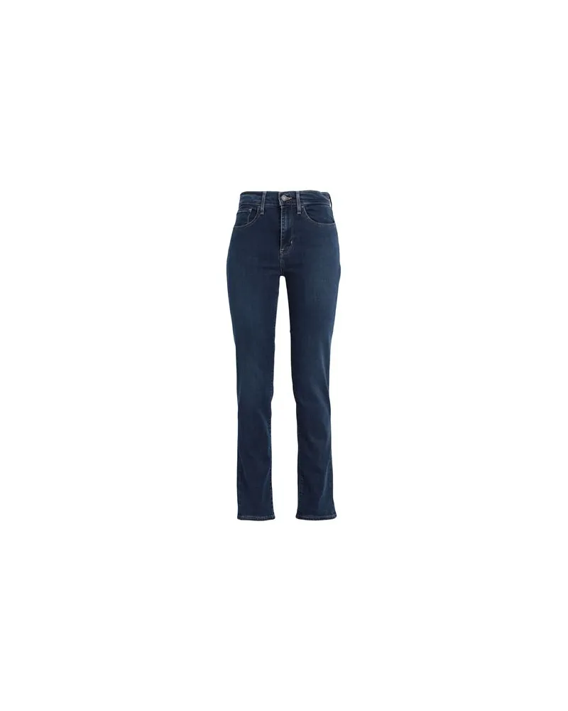 Levi's 724 HIGH RISE STRAIGHT  - HOSEN & RÖCKE - Jeanshosenauf YOOX.COM Blau