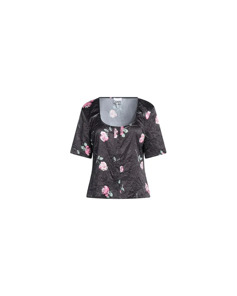 Ganni TOPS - Hemdenauf YOOX.COM Schwarz