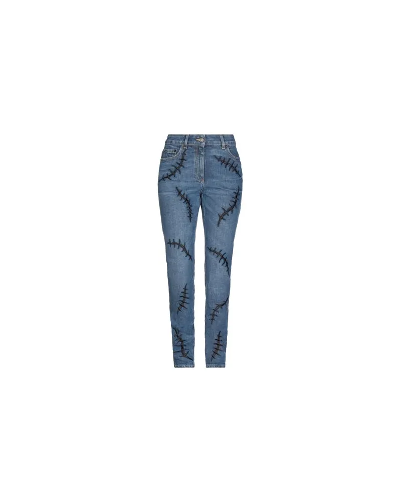 Moschino COUTURE - HOSEN & RÖCKE - Jeanshosenauf YOOX.COM Blau