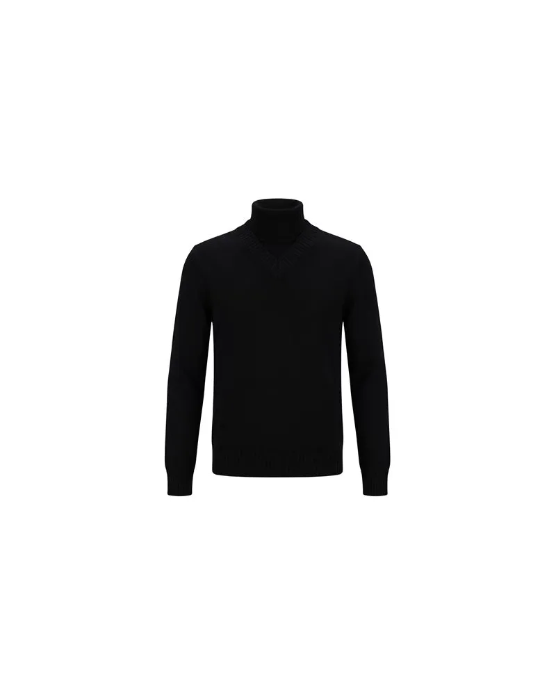 Alpha Studio STRICKWAREN - Rollkragenpulloverauf YOOX.COM Schwarz