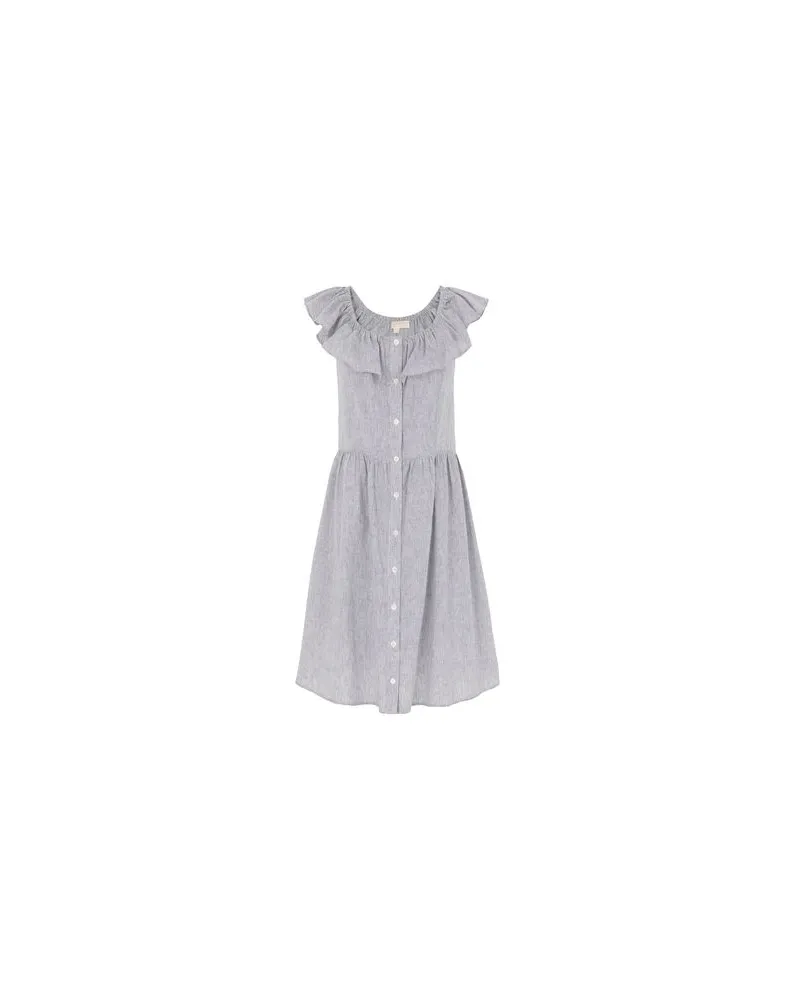 Michael Kors BOTTON FRONT RUFFLE DRESS   - KLEIDER - Mini-Kleiderauf YOOX.COM Nachtblau