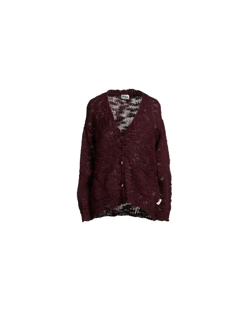 BERNA STRICKWAREN - Strickjackenauf YOOX.COM Bordeaux