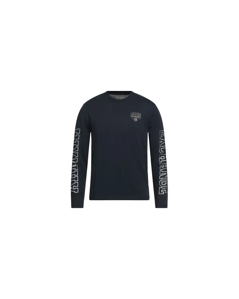 Armani Exchange TOPS - T-shirtsauf YOOX.COM Marineblau