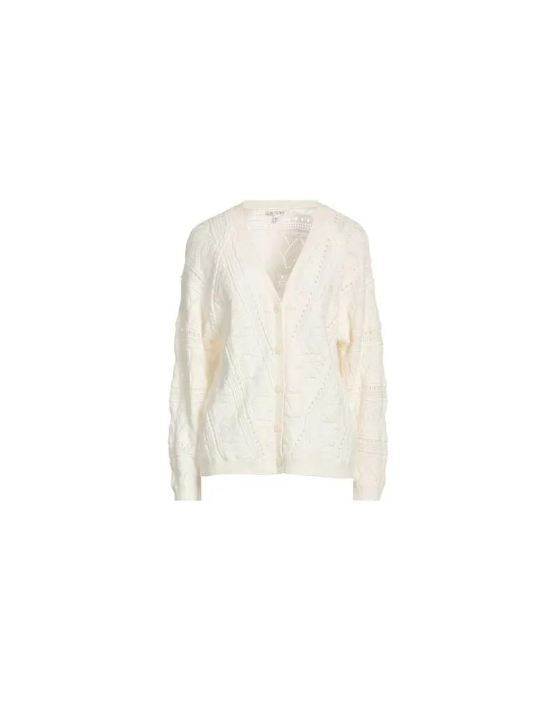 Guess STRICKWAREN - Strickjackenauf YOOX.COM Weiß