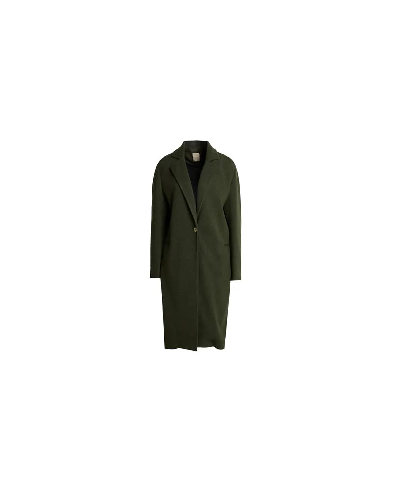 120% Lino JACKEN & MÄNTEL - Mäntelauf YOOX.COM Militärgrün