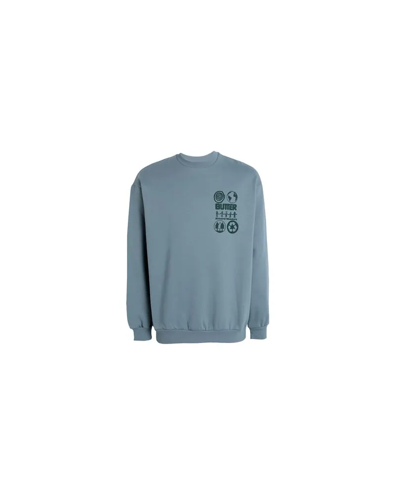 Butter Goods Natural Wonders Crewneck  - TOPS - Sweatshirtsauf YOOX.COM Blaugrau