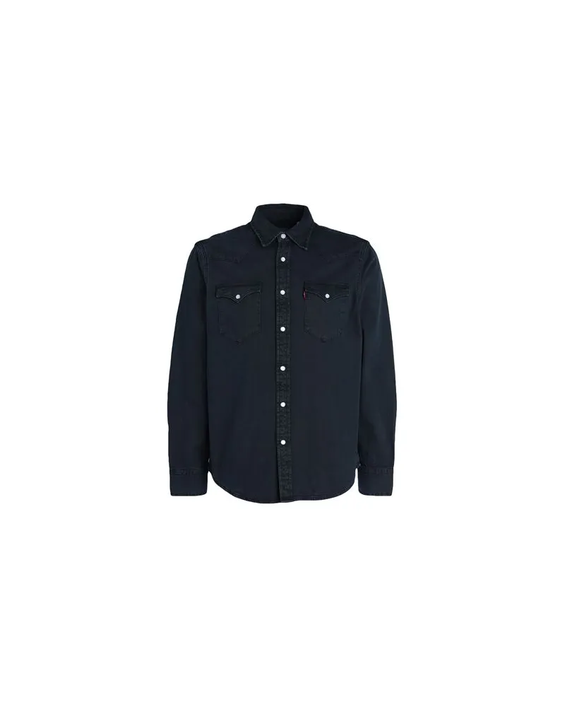 Levi's CLASSIC WESTERN STANDARD BLUES  - TOPS - Jeanshemdenauf YOOX.COM Marineblau