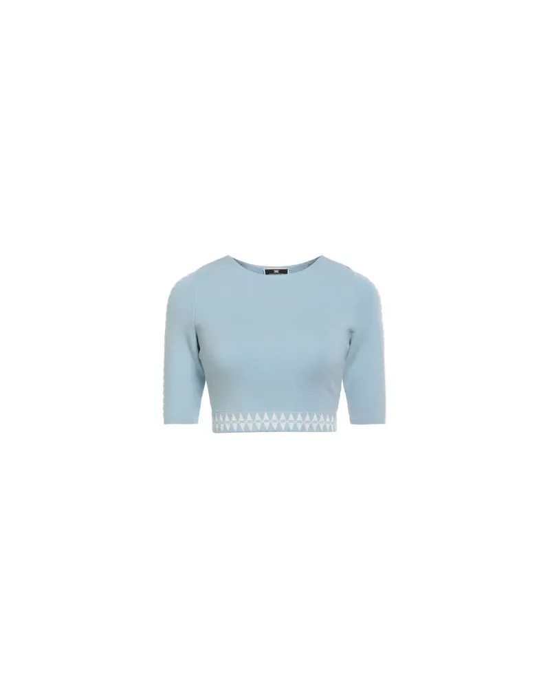 Elisabetta Franchi STRICKWAREN - Pulloverauf YOOX.COM Himmelblau