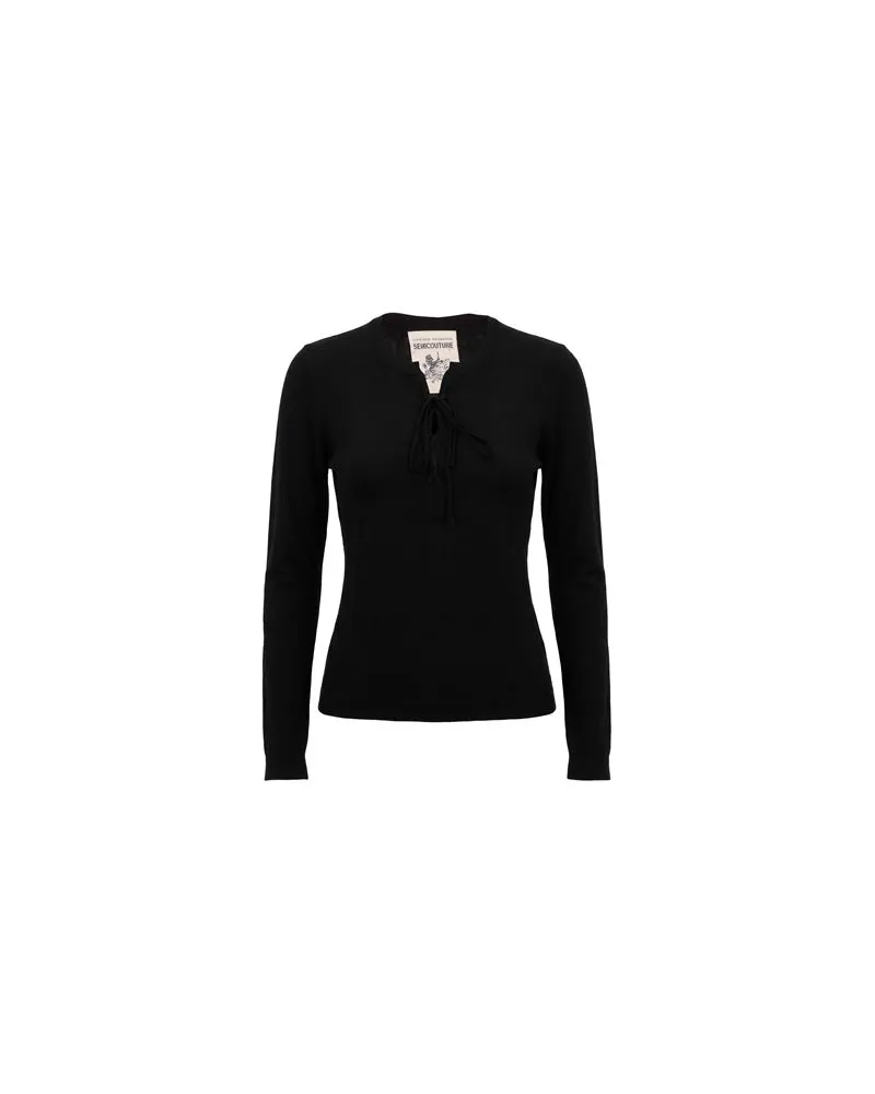 Semicouture STRICKWAREN - Pulloverauf YOOX.COM Schwarz