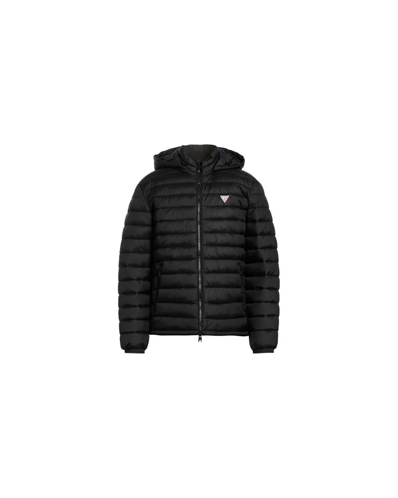 Guess JACKEN & MÄNTEL - Pufferjacken & Daunenjackenauf YOOX.COM Schwarz