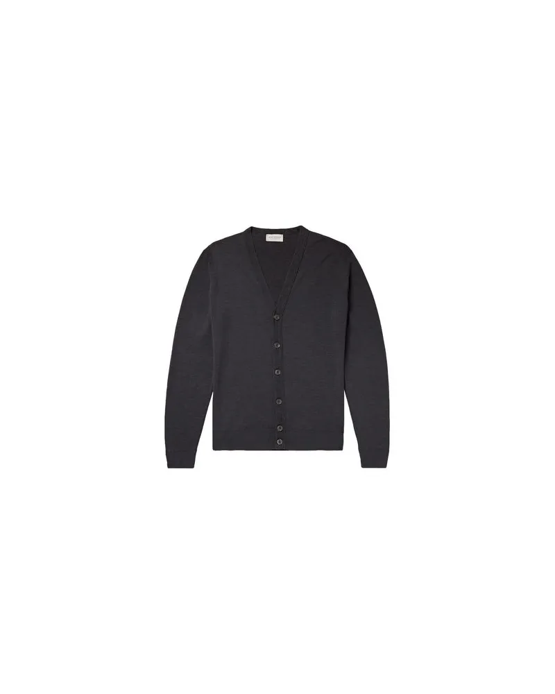 John Smedley STRICKWAREN - Strickjackenauf YOOX.COM Blei