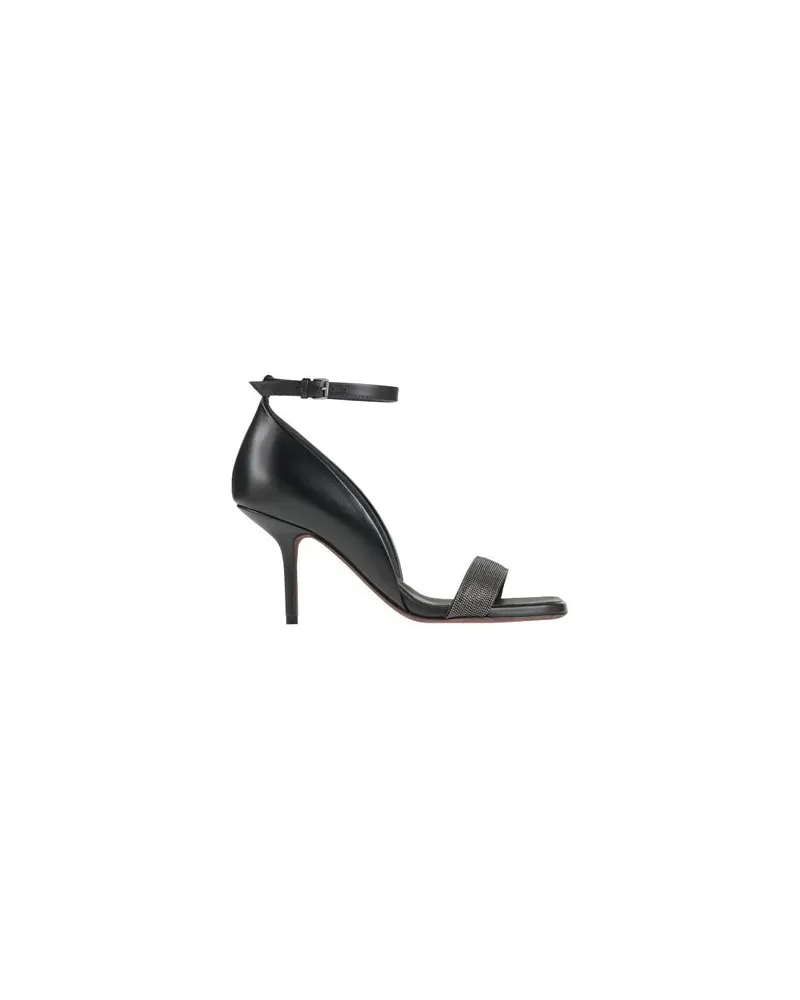 Brunello Cucinelli SCHUHE - Sandalenauf YOOX.COM Schwarz