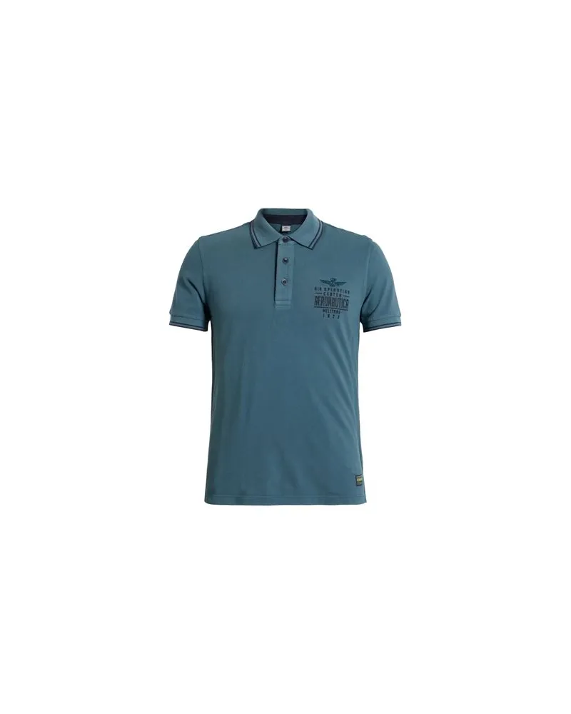 Aeronautica Militare TOPS - Poloshirtsauf YOOX.COM Taubenblau