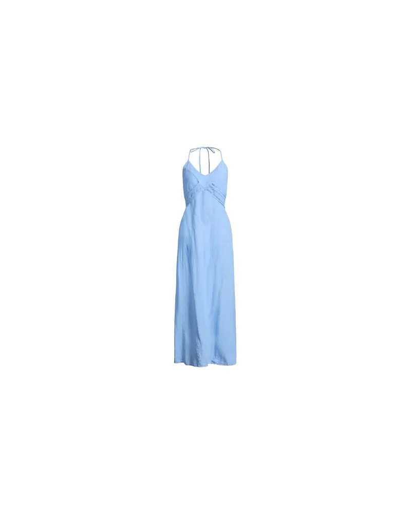 120% Lino KLEIDER - Maxi-Kleiderauf YOOX.COM Hellblau