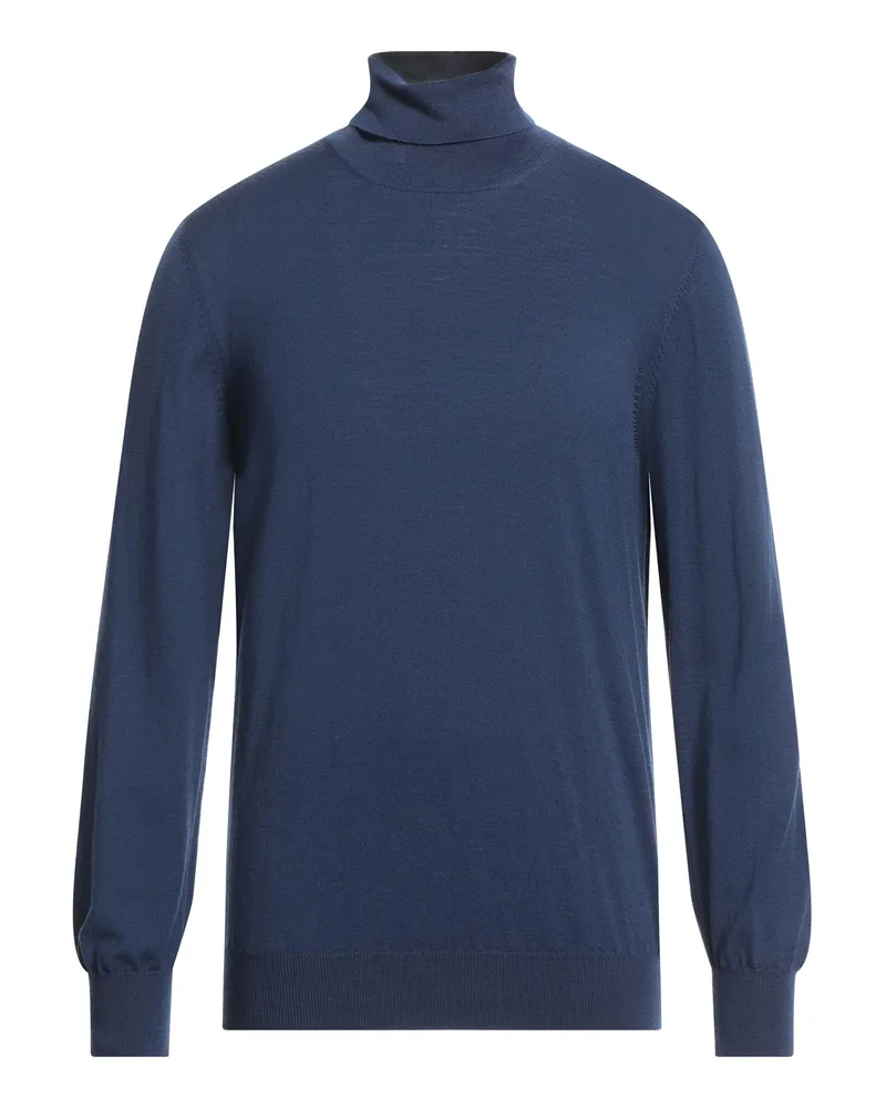 LARDINI Rollkragenpullover Marineblau