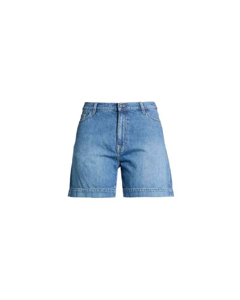 PLAN C HOSEN & RÖCKE - Jeansshortsauf YOOX.COM Blau