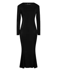 Norma Kamali Midi-Kleid Schwarz