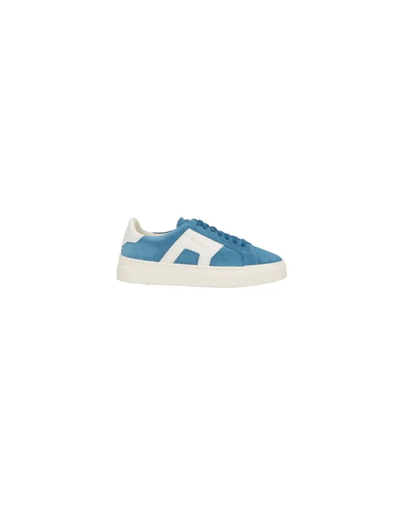 Santoni DOUBLE BUCKLE SNEAKER - SCHUHE - Sneakersauf YOOX.COM Taubenblau