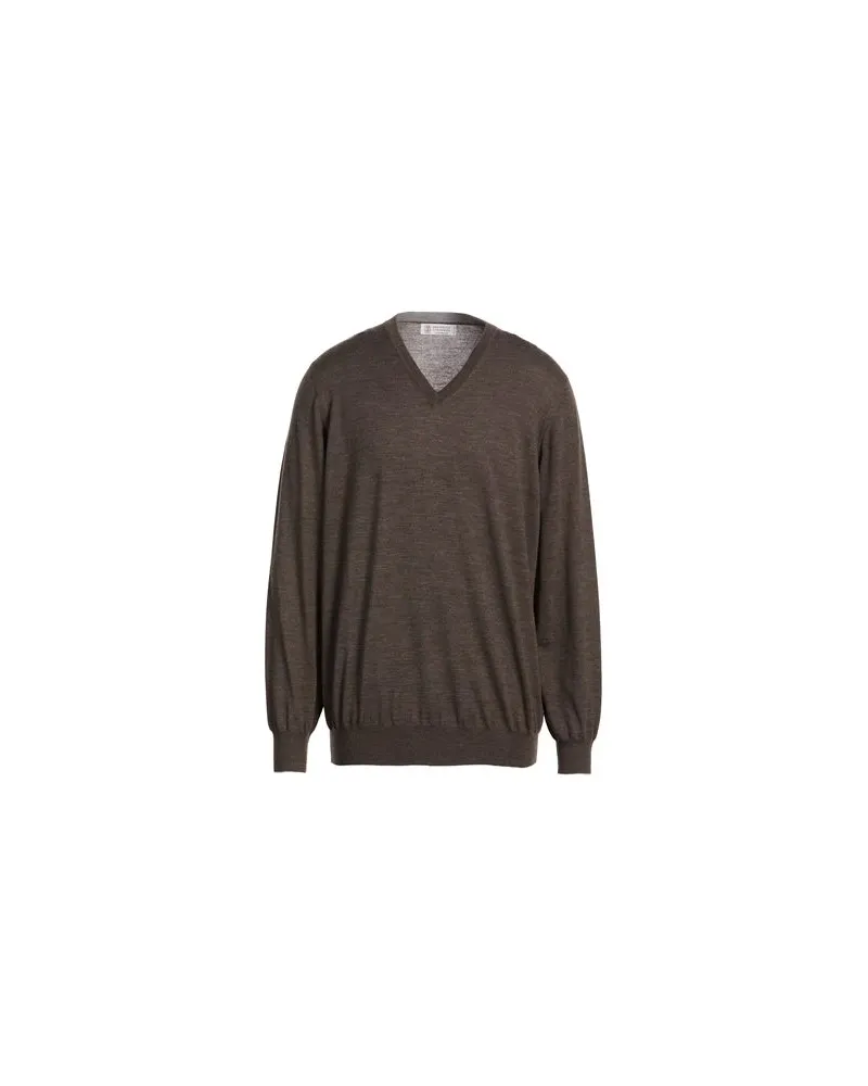 Brunello Cucinelli STRICKWAREN - Pulloverauf YOOX.COM Maulwurfsgrau