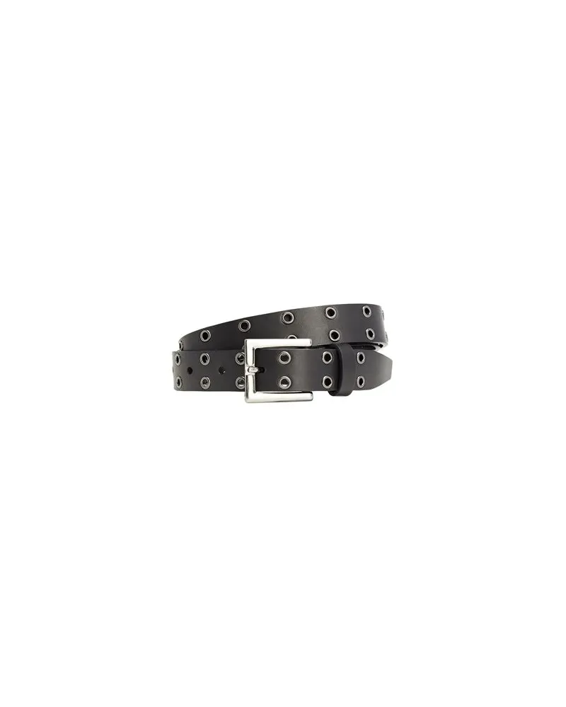 8 by Yoox LEATHER BELT WITH RIVETS - Kleinlederwaren - Gürtelauf YOOX.COM Schwarz