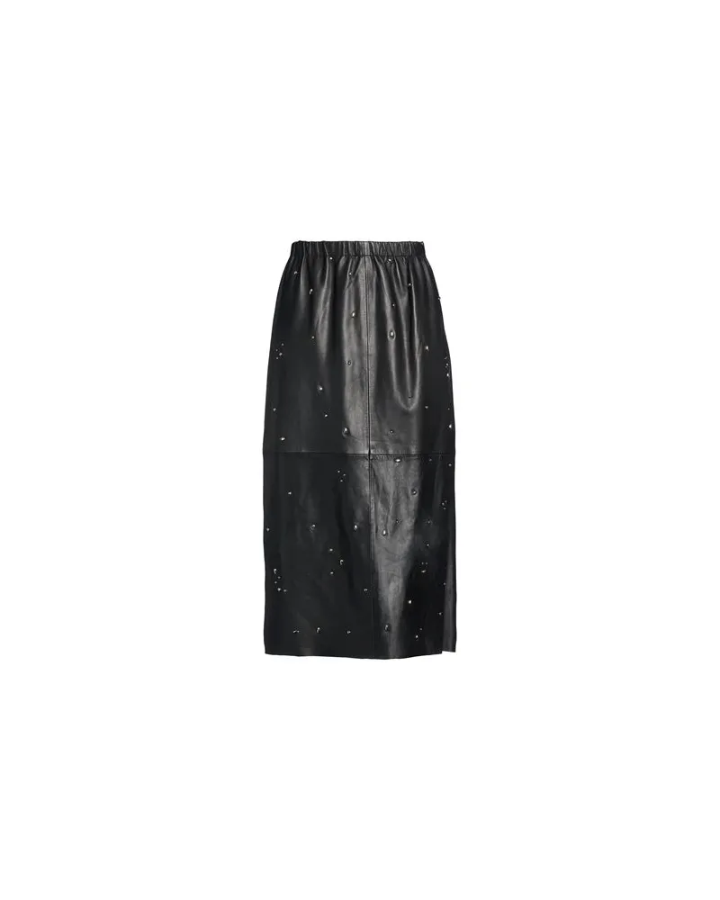 ALYSI CRÈME - HOSEN & RÖCKE - Midi-Röckeauf YOOX.COM Schwarz