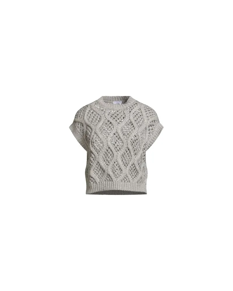 Brunello Cucinelli STRICKWAREN - Pulloverauf YOOX.COM Hellgrau