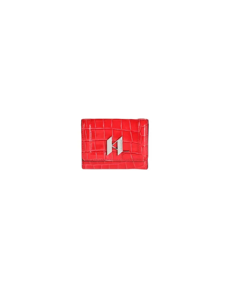Karl Lagerfeld K/SADDLE CROC SM WLT  - Kleinlederwaren - Brieftaschenauf YOOX.COM Rot