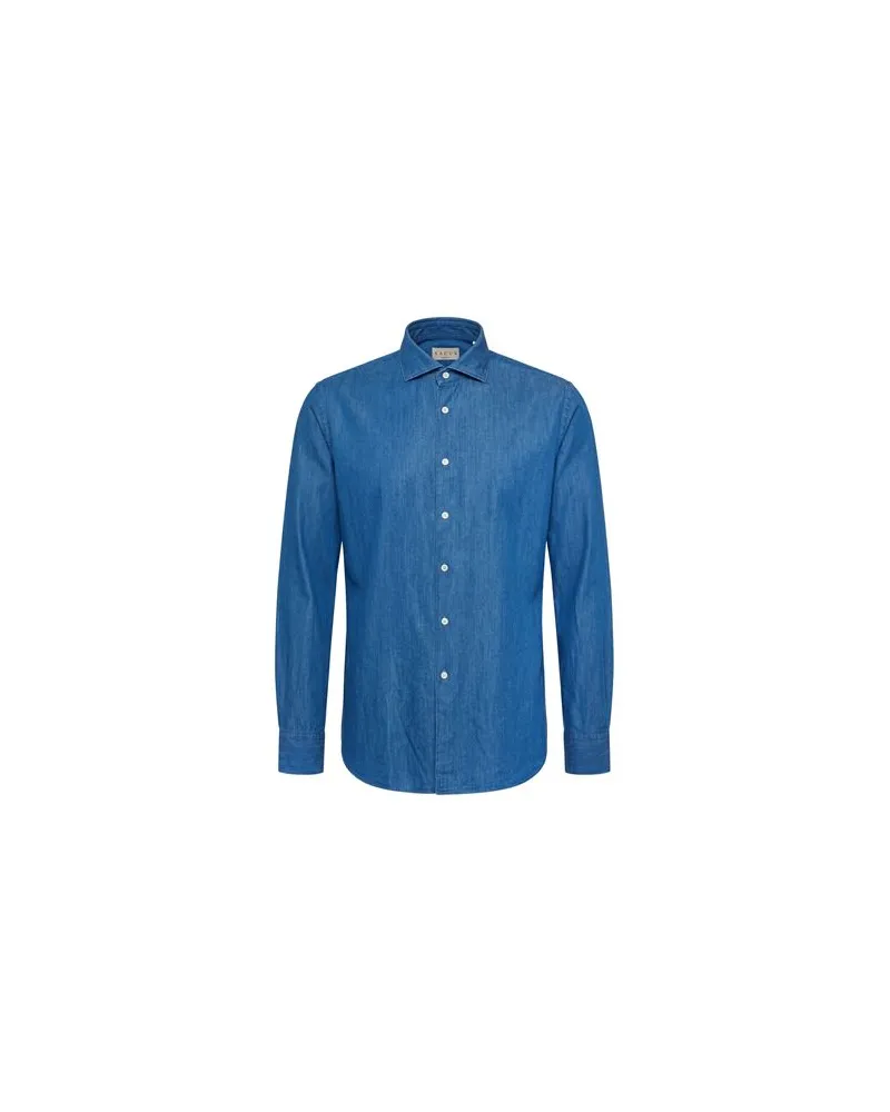 XACUS TOPS - Jeanshemdenauf YOOX.COM Blau