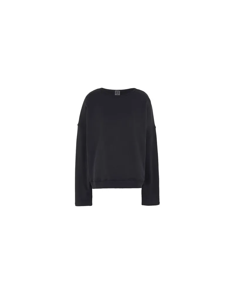 8 by Yoox ORGANIC JERSEY L/SLEEVE CREW-NECK SWEATER - TOPS - Sweatshirtsauf YOOX.COM Schwarz