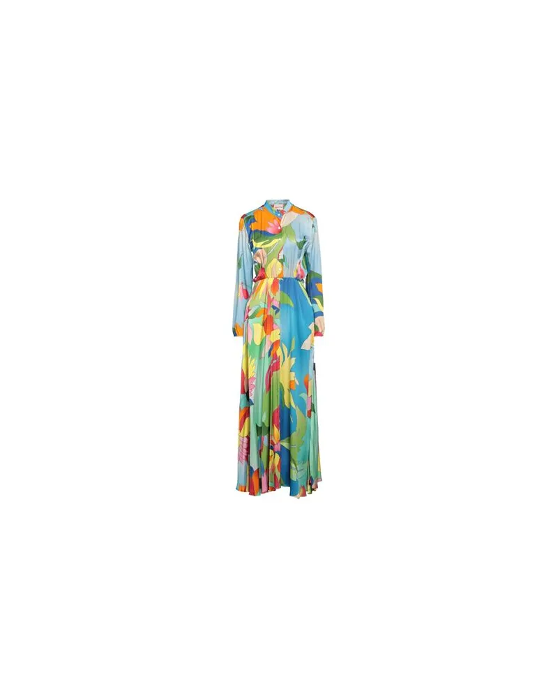 Semicouture KLEIDER - Maxi-Kleiderauf YOOX.COM Azurblau