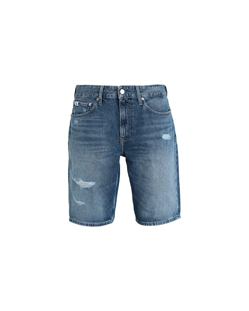 Calvin Klein HOSEN & RÖCKE - Jeansshortsauf YOOX.COM Blau