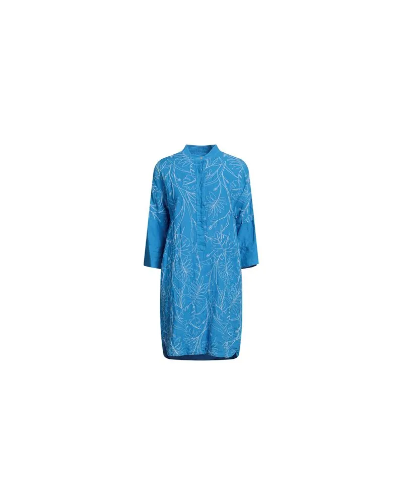 120% Lino KLEIDER - Mini-Kleiderauf YOOX.COM Azurblau