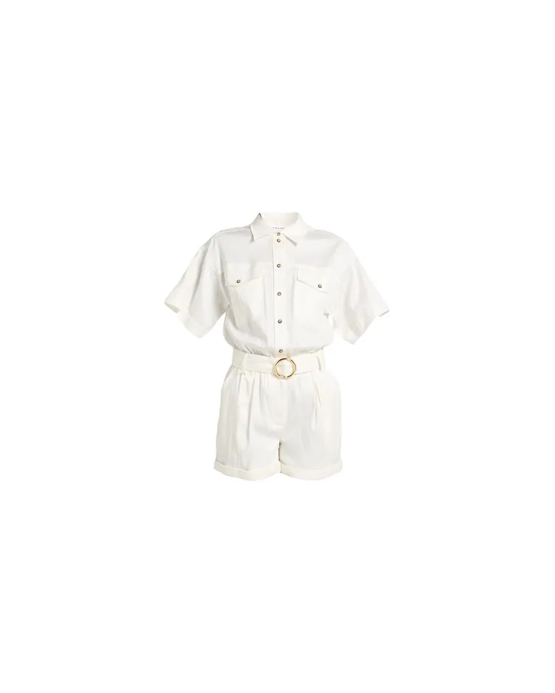 Frame Denim OVERALLS - Playsuitsauf YOOX.COM Elfenbein