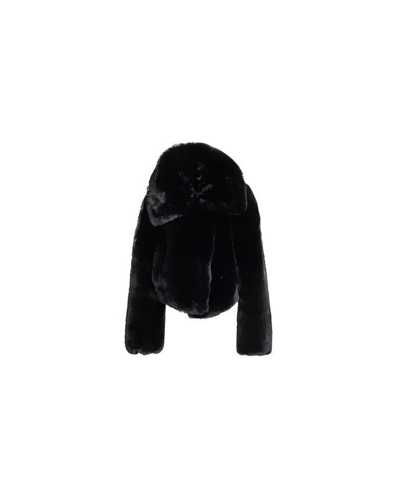 Acne Studios JACKEN & MÄNTEL - Shearling- & Kunstfellauf YOOX.COM Schwarz